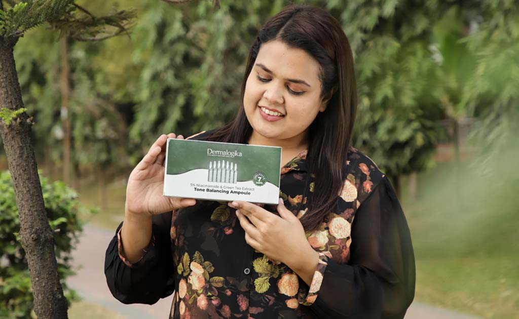 নিয়াসিনামাইড ও গ্রিন টি সমৃদ্ধ অ্যাম্পুল দিয়ে হবে আনইভেন স্কিনটোনের সল্যুশন!