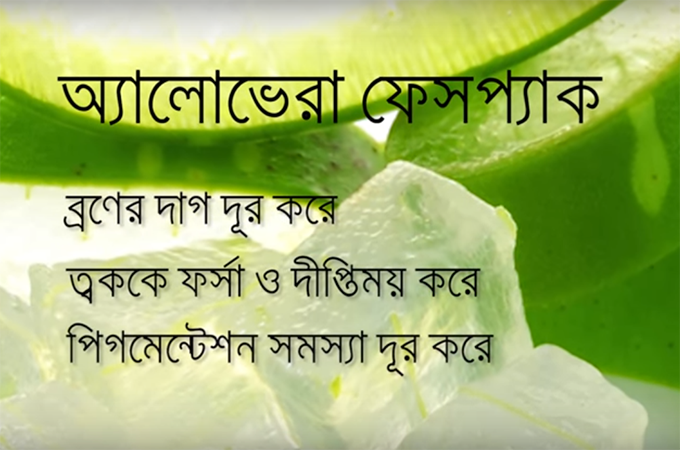 অ্যালোভেরা ফেইস প্যাক | ২টি উপাদানে ত্বক হবে উজ্জ্বল ও প্রাণবন্ত